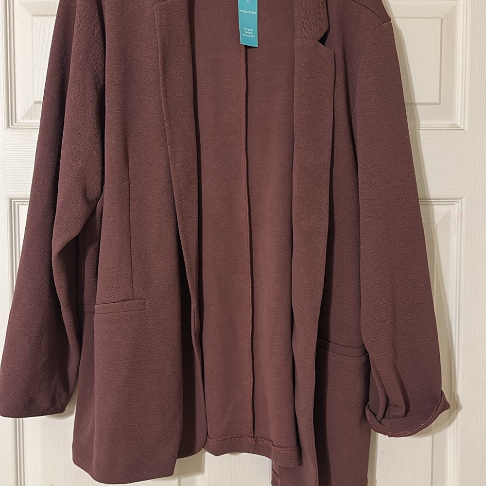 Maurices Pink Oversized Top with Notched Collar